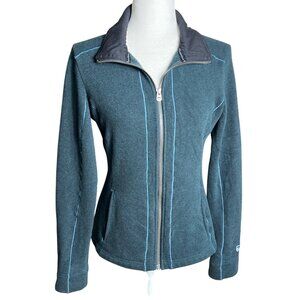 Kuhl Jacket Full Zip Fleece Teal Fitted Athleisure Cozy Activewear Gym Womens M